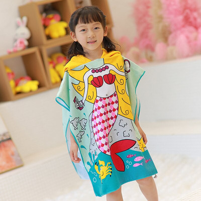 Rajzfilm baba fürdőlepedő mikroszálas pamut kapucnis strandtörölköző újszülött köpeny törölközők puha poncsó gyerekek fürdőcuccok csecsemők mosogatórongy