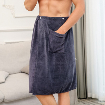 Хавлиена кърпа от микрофибър за носене Мъжка мека кърпа за баня за възрастни за домашен текстил Кърпи за баня и сауна Баня Фитнес