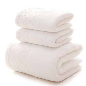 Комплект луксозни кърпи от 3 бр. 1 бр. голяма кърпа за баня за възрастни / 2 бр. кърпи за лице 100% памук Дебел мека вода Бързосъхнеща Toalla Playa
