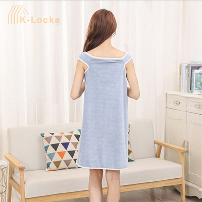 Nova kupaća suknja od koraljnog flisa Slatka mašna za kupaonski ručnik Suknja za kupanje s džepovima Mekana debela upijajuća limenka Nosivi ručnici za kupanje s otvorenim ramenima