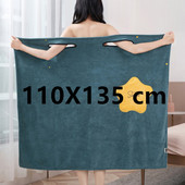 110X135 cm Moterys gali dėvėti seksualius vonios rankšluosčius. Mikropluošto chalatai dušui ir rankšluosčiai su užsegimais