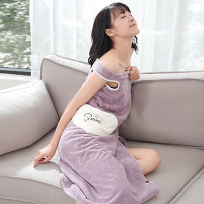 110X135 cm Moterys gali dėvėti seksualius vonios rankšluosčius. Mikropluošto chalatai dušui ir rankšluosčiai su užsegimais