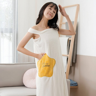 110X135 cm Moterys gali dėvėti seksualius vonios rankšluosčius. Mikropluošto chalatai dušui ir rankšluosčiai su užsegimais