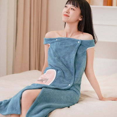 110X135 cm Moterys gali dėvėti seksualius vonios rankšluosčius. Mikropluošto chalatai dušui ir rankšluosčiai su užsegimais