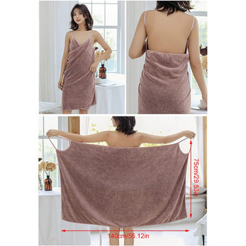Γυναικεία μαλακή πετσέτα μπάνιου για ενήλικες Γυναικεία μπουρνούζι μικροϊνών ντους για ενήλικες για υφάσματα σπιτιού Πετσέτες μπάνιου και σάουνας