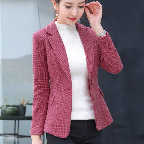 Geaca eleganta de dama cu guler clasic
