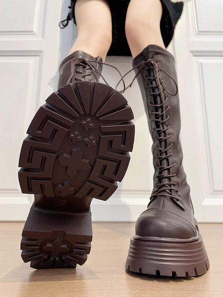 Cizme de damă casual cu șireturi cu toc