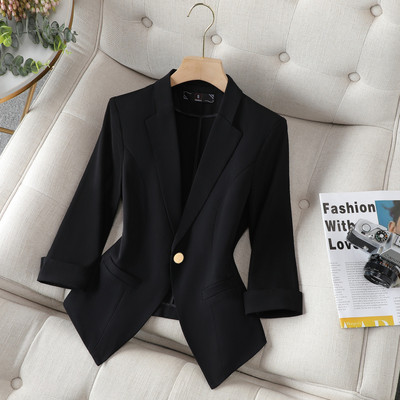 Geaca de toamna de dama cu decolteu in V si inchidere cu nasturi