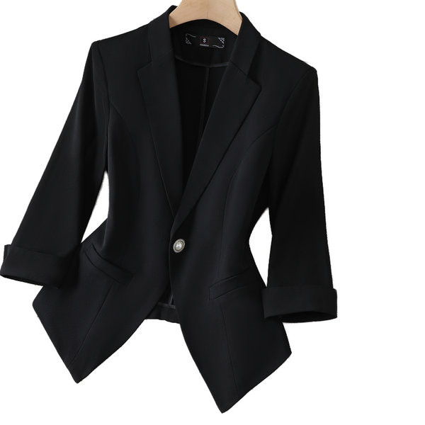 Geaca de toamna de dama cu decolteu in V si inchidere cu nasturi