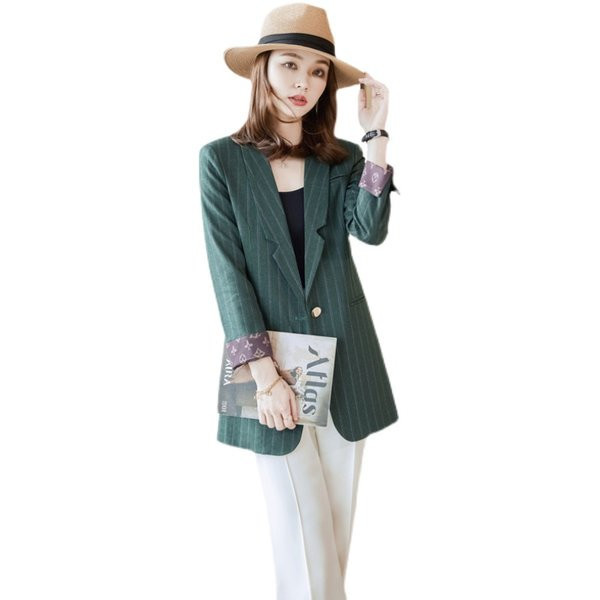 Geaca de dama - dungi cu buzunar