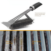 Grill-grillkomplekt puhastushari roostevabast terasest toiduvalmistamise tööriistad köögitarvikud traatharjased kolmnurksed puhastusharjad