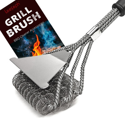 Safe Grill Brush - Bristle Free BBQ Grill Brush - Ανθεκτικό στη σκουριά από ανοξείδωτο ατσάλι καθαριστικό μπάρμπεκιου - Εξαιρετικά αξεσουάρ ψησίματος