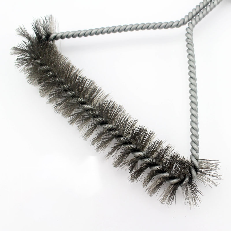 Virtuves piederumi BBQ grila bārbekjū komplekts tīrīšanas birste nerūsējošais tērauds gatavošanas rīki Stiepļu sari Trīsstūrveida tīrīšanas birstes