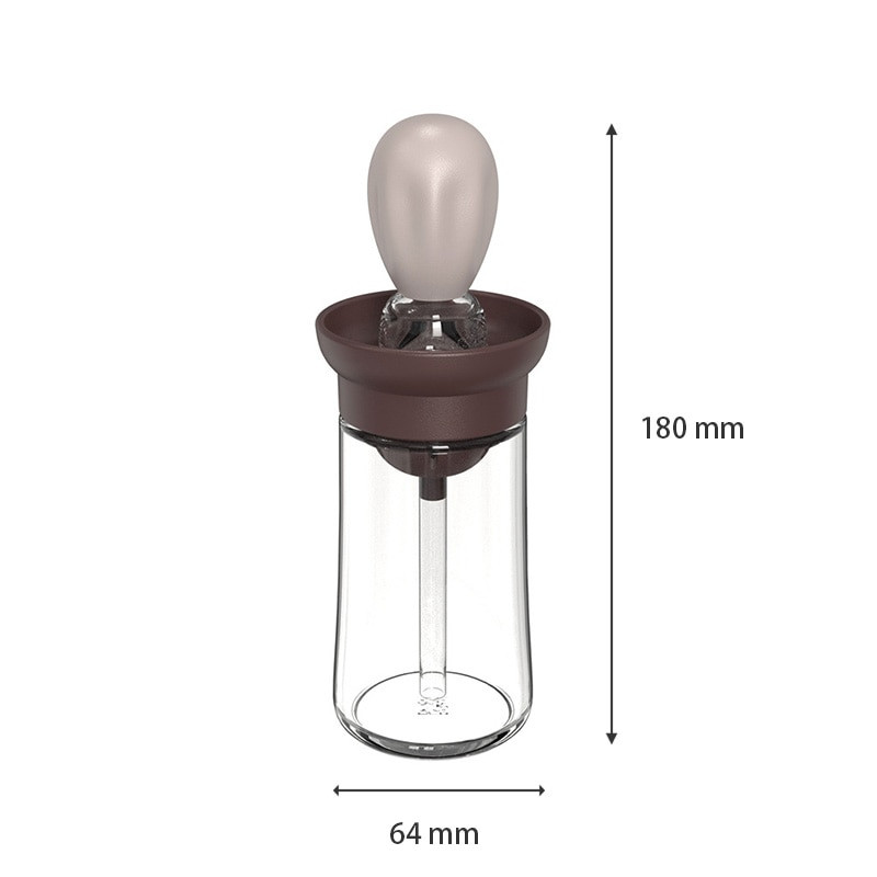 180 ml pārnēsājama stikla eļļas pudele ar silikona otiņu. Grila eļļas birstes ēdiena gatavošanai Cepšanai BBQ cepšanas rīka kaktusa eļļas otiņa