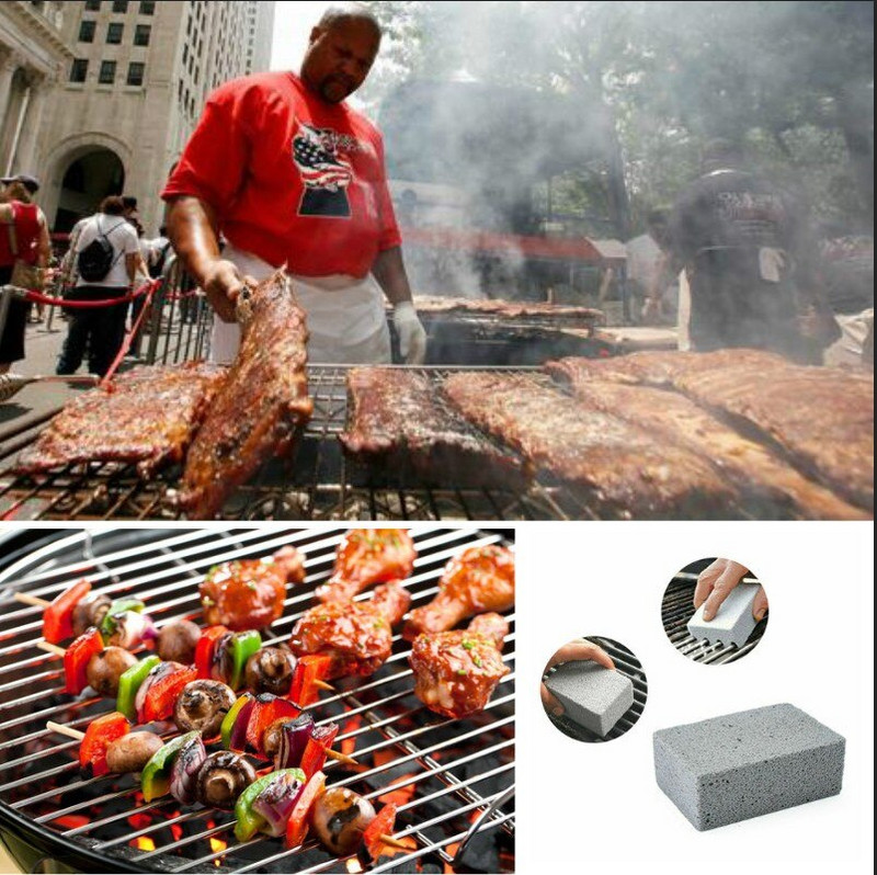 1/2/3 buc BBQ Clean Brick Caramida de curatare portabila Rafturi pentru gratar Dispozitiv de curățare a petelor de grăsime Racletă pentru grătar Grilă pentru îndepărtarea petelor Perie