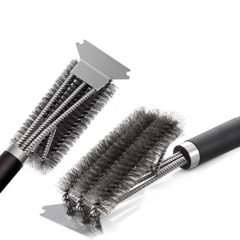 2022 Steel BBQ Brush Grill and Scraper BBQ Cleaner Brush Perfect Tools Grill Cleaning Brush Ideal αξεσουάρ μπάρμπεκιου