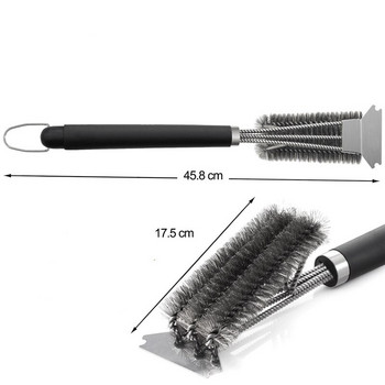 2022 Steel BBQ Brush Grill and Scraper BBQ Cleaner Brush Perfect Tools Grill Cleaning Brush Ideal αξεσουάρ μπάρμπεκιου