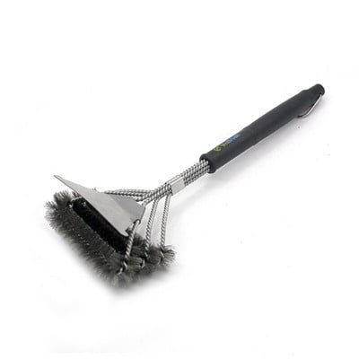 2022 Acél grillkefe grill és kaparós BBQ tisztító kefe Perfect Tools Grilltisztító kefe Ideális grilltartozékok