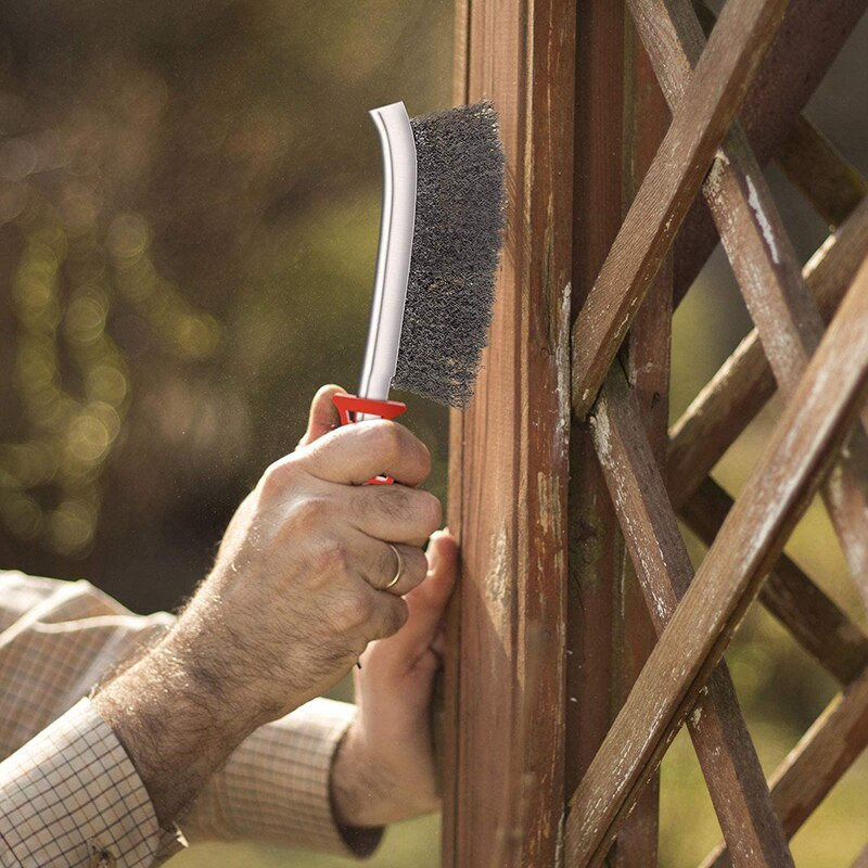 Stiepļu birstes grila tīrītājs BBQ grila tērauda stiepļu suka-tērauda nerūsējošā tērauda stiepļu suka rūsas krāsas noņemšanas instrumenti