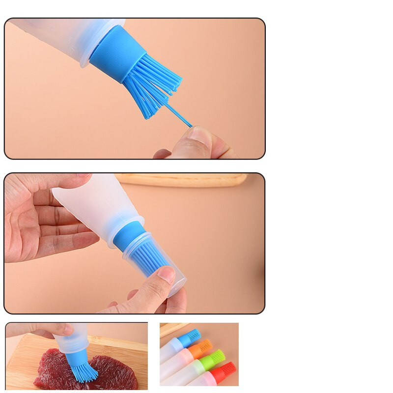 1 τμχ Φορητό μπουκάλι λαδιού σιλικόνης με πινέλο ψησταριά λαδιού πινέλα υγρό λάδι ζαχαροπλαστικής κουζίνας Εργαλείο μπάρμπεκιου ψησίματος Εργαλεία κουζίνας για μπάρμπεκιου