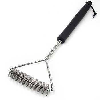 BBQ Grill Spring Brush 12inch Single Head Grill Cleaning Grill Brush Barbecue