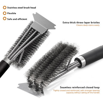 Grill Brush and Scraper, BBQ Cleaner Perfect Tools for All Types Grill Συμπεριλαμβανομένων Weber Ideal Barbecue Gadgets Accessories Brushes