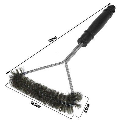 Barbecue Grill kefe tisztító eszköz Barbecue tapadásmentes sörték kefe Grill tisztító kellékek Rozsdamentes acél Grill tisztító kefék
