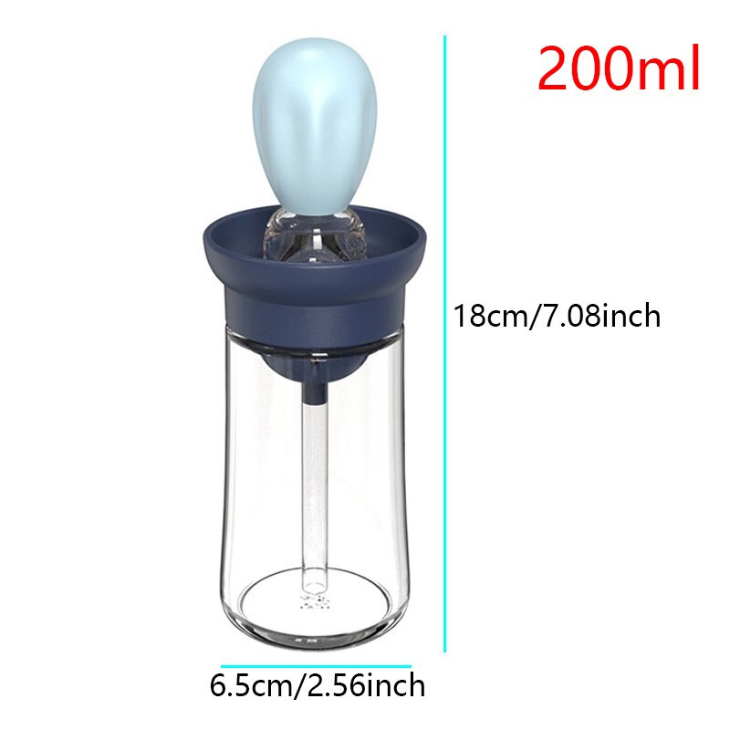 2 az 1-ben konyhai szilikon olajos palack olajkefével Sütés Grill Steak olívaolajos szósz ecset adagoló sütő grillező eszköz