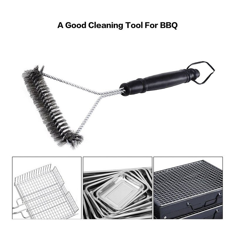 Barbecue Grill Grill Kefe Clean Tool Grill tartozékok Rozsdamentes acél sörték Tapadásmentes Tisztítókefék Grill tartozékok