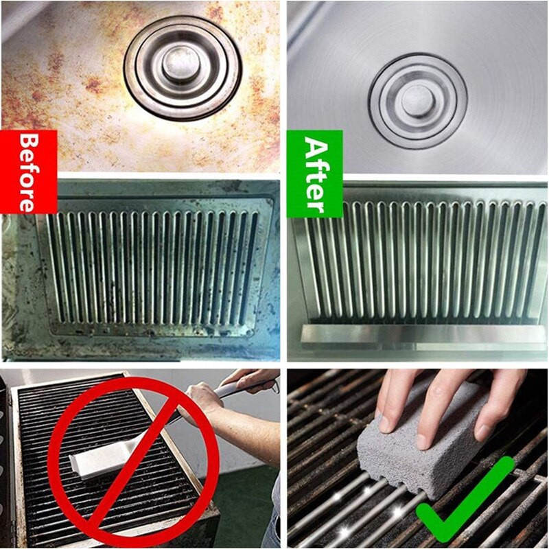 BBQ Grill Cleaning Brick Block Barbecue Grill Cleaning ελαφρόπετρα Σχάρες μπάρμπεκιου Λεκέδες Καθαριστικό λίπους Bakeware Oil Καθαρισμός λεκέδων