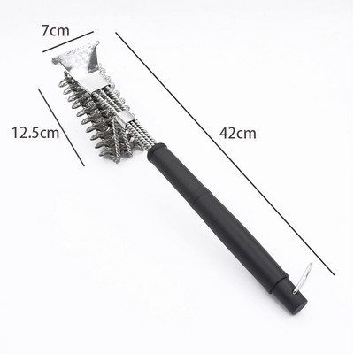 Скрепер за четка за грил Най-добрият почистващ препарат за барбекю Перфектен инструмент Неръждаема стомана Идеални аксесоари за барбекю Почистваща четка Най-добрите видове инструменти