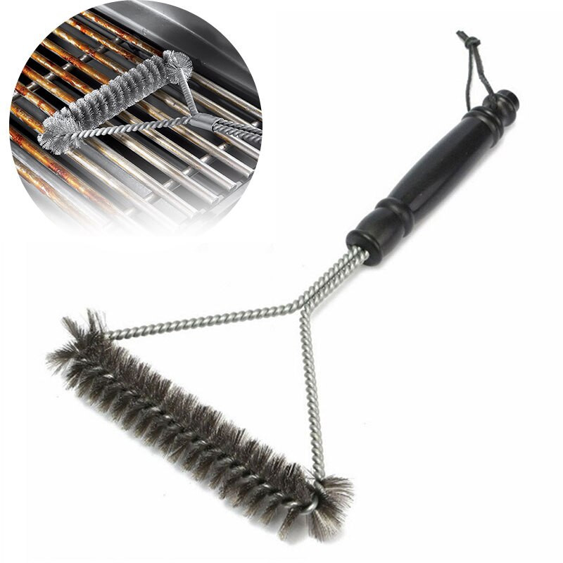 Barbecue Grill Grill Kefe Clean Tool Grill tartozékok Rozsdamentes acél sörték Tapadásmentes Tisztítókefék Grilltartozékok