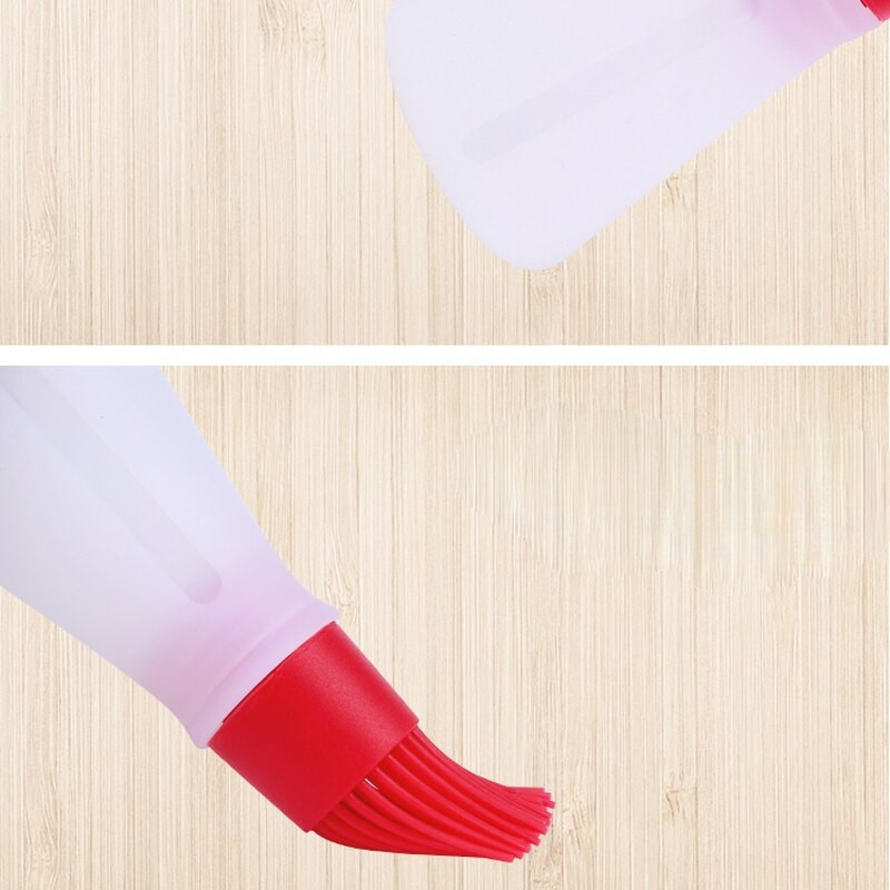 1 buc. Sticla portabilă de ulei din silicon cu perie, grătar, perii de ulei, ulei lichid, patiserie, bucătărie, coacere, grătar, unelte de bucătărie pentru grătar