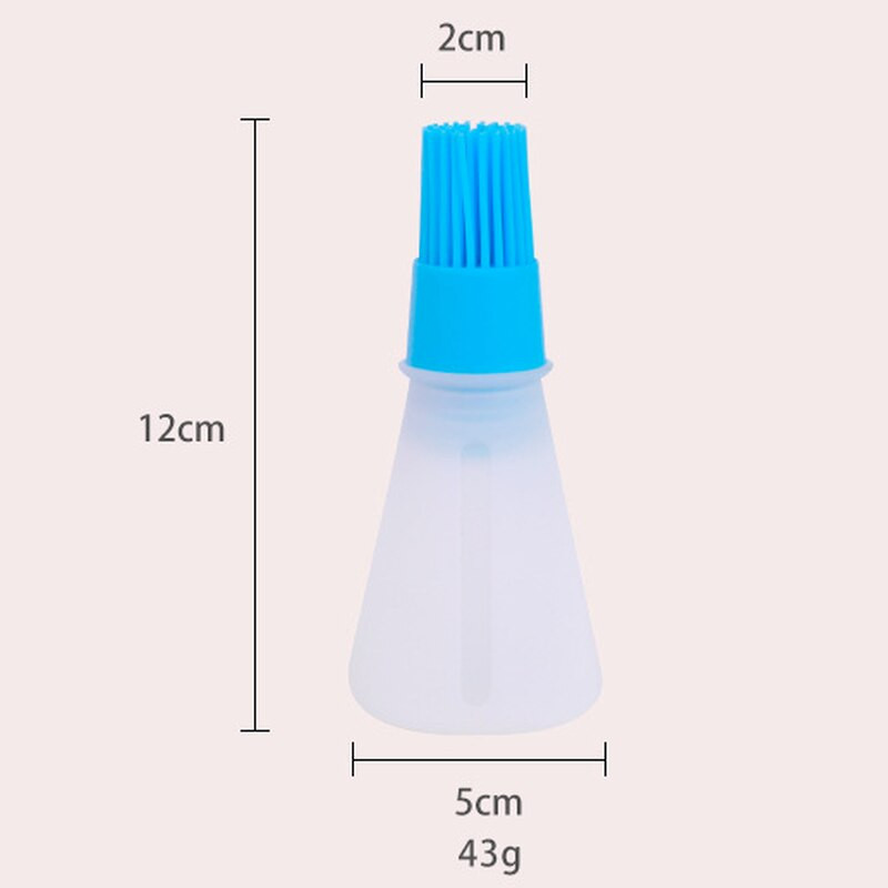 1 buc. Sticla portabilă de ulei din silicon cu perie, grătar, perii de ulei, ulei lichid, patiserie, bucătărie, coacere, grătar, unelte de bucătărie pentru grătar