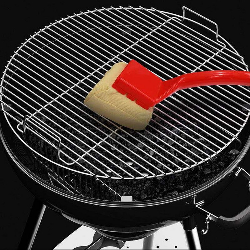 Grill Cleaner Grill kefe kaparó biztonságos étterem kültéri készlet tűzgátló konyha grill hőálló hosszú nyelű szivacs