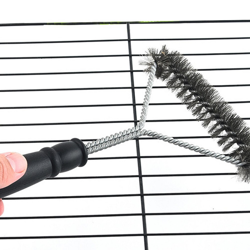 Barbekjū grila BBQ suku tīrīšanas rīks Grila piederumi Nerūsējošā tērauda sari Nepiedegošas tīrīšanas birstes Barbekjū piederumi