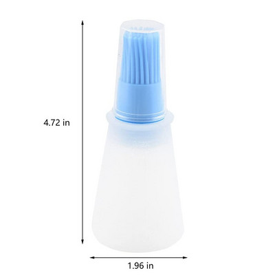 Φορητή μίνι βούρτσα για μπουκάλι λαδιού σιλικόνης με καπάκι και ζυγαριά Κατσαρόλα μπάρμπεκιου αξεσουάρ Camping Gadgets Δοχείο αποθήκευσης κουζίνας