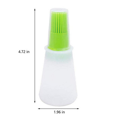 Φορητή μίνι βούρτσα για μπουκάλι λαδιού σιλικόνης με καπάκι και ζυγαριά Κατσαρόλα μπάρμπεκιου αξεσουάρ Camping Gadgets Δοχείο αποθήκευσης κουζίνας