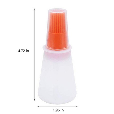 Φορητή μίνι βούρτσα για μπουκάλι λαδιού σιλικόνης με καπάκι και ζυγαριά Κατσαρόλα μπάρμπεκιου αξεσουάρ Camping Gadgets Δοχείο αποθήκευσης κουζίνας