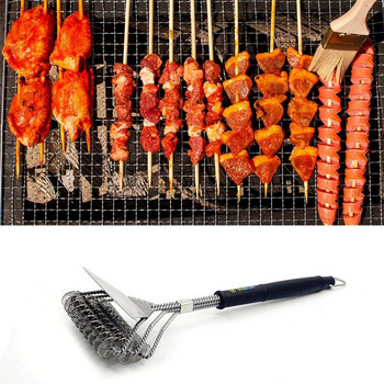 Инструменти за барбекю Четка за почистване на скара Неръждаема стомана BBQ Grill Cleaner Четка за почистване на барбекю за почистване на дома Аксесоари за барбекю