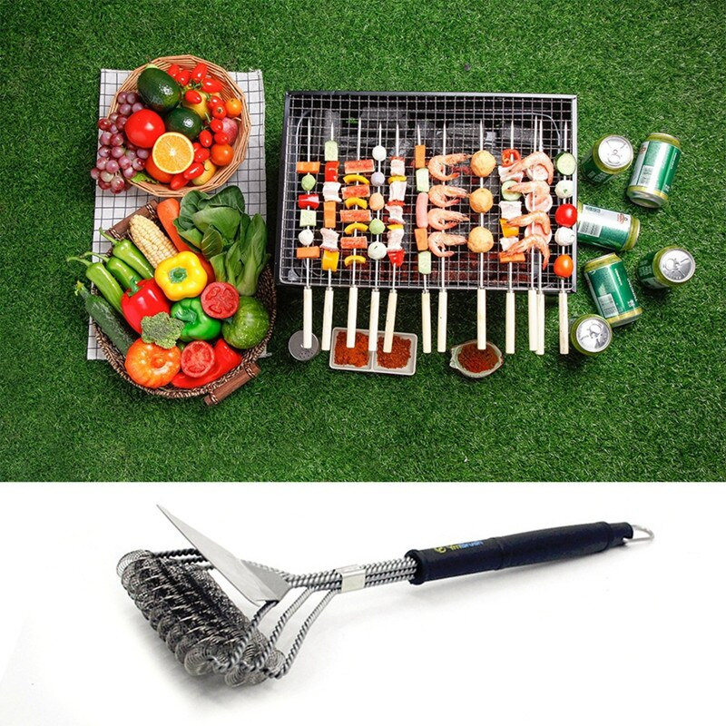 Instrumente pentru grătar Perie de curățare a grătarului Dispozitiv de curățare a grătarului din oțel inoxidabil Perie de curățare a grătarului pentru curățarea casei Accesorii pentru grătar