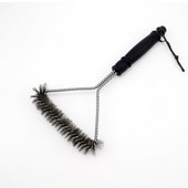 1 buc. perie de curățare pentru grătar de 12 inch, perie de sârmă triunghiulară din oțel inoxidabil, unelte de gătit pentru grătar, mâner din plastic pentru bucătărie