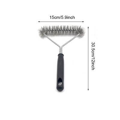 Instrumente pentru grătar Perie pentru grătar cu peri din oțel inoxidabil Perii de curățare antiaderenți cu mâner Accesoriu durabil pentru gătit