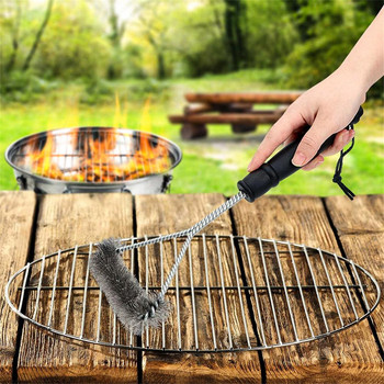 BBQ Grill Barbecue Kit Βούρτσα καθαρισμού από ανοξείδωτο ατσάλι Εργαλείο κουζίνας Gadget μπάρμπεκιου Αξεσουάρ για εξωτερικούς χώρους και κουζίνα