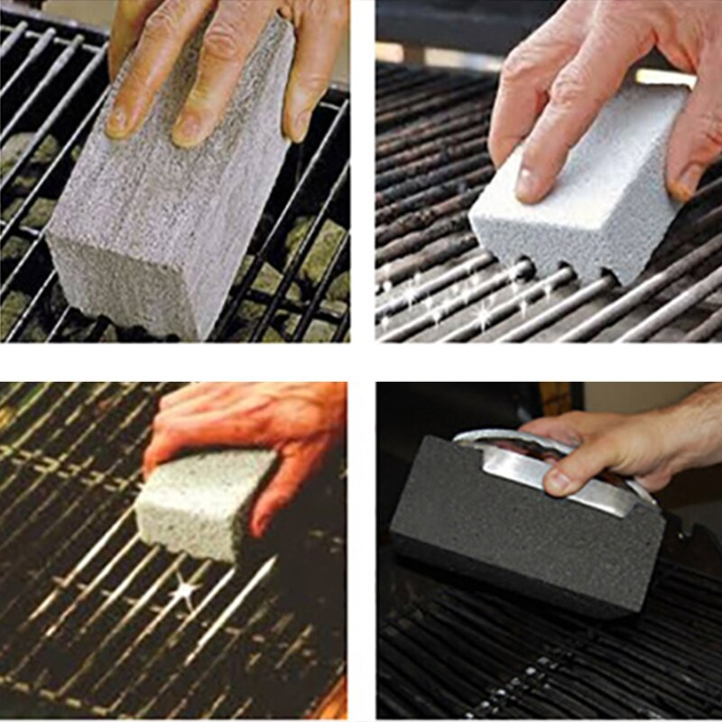 BBQ grilio plytų blokas rankinis kepsninės valymo akmuo, kepsninės lentynos, dėmės, švarus grandiklis, kepsninės valymo šepetys