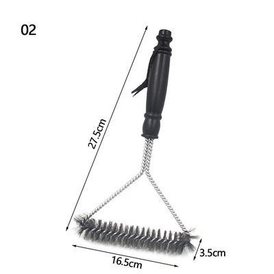 Accesorii pentru bucătărie Perie și racletă pentru grătar Kit pentru grătar Perie de curățare Unelte din oțel inoxidabil Peri de sârmă Triunghi