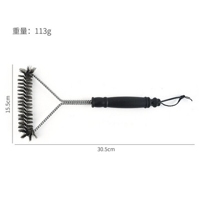 Barbecue Grill Grill Kefe Clean Tool Grill tartozékok Rozsdamentes acél sörték Tapadásmentes Tisztítókefék Grilltartozékok