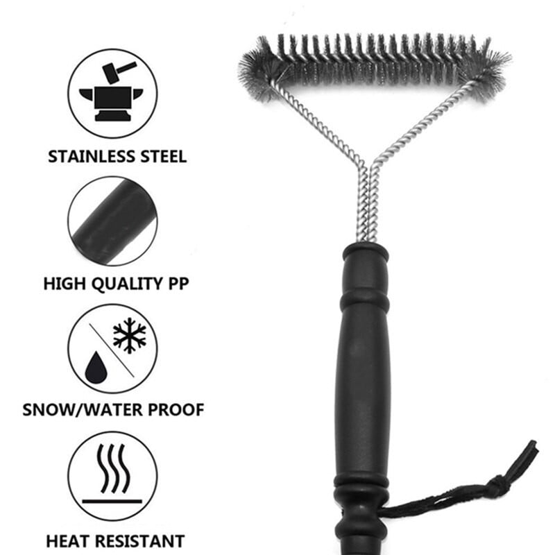 Barbecue Grill Grill Kefe Clean Tool Grill tartozékok Rozsdamentes acél sörték Tapadásmentes Tisztítókefék Grilltartozékok
