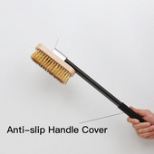 Profesionāla picas cepeškrāsns vara birste skrāpis mājsaimniecības grila misiņa tīrīšanas birste ar pagarināmu alumīnija sakausējuma rokturi