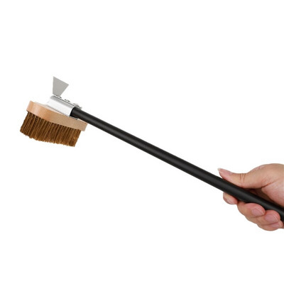 Profesionāla picas cepeškrāsns vara birste skrāpis mājsaimniecības grila misiņa tīrīšanas birste ar pagarināmu alumīnija sakausējuma rokturi